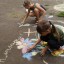 В Лысых Горах проведен конкурс детских рисунков на асфальте «Мир в наших руках»